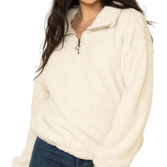 PJ Salvage Women's Loungewear Cozy Cuddlers Long Sleeve Top Sz M - Picture 1 of 7